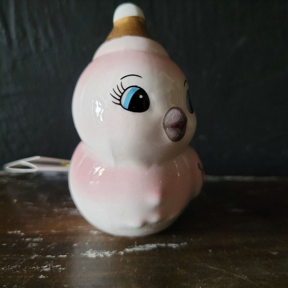 NWT Wondershop Target Ceramic Retro Bird Pink Christmas Tree Ornament New - Picture 2 of 4